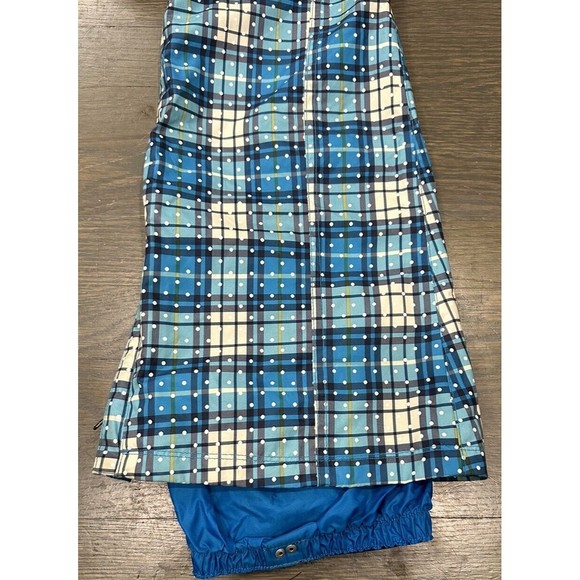 BURTON Dryride White Collection Blue Plaid Flared Pants Small Snowboard Ski EUC - Picture 5 of 7